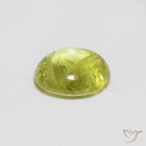 9,17 ctw natürlicher Mittelgrün Sphene, Oval, Transparent
