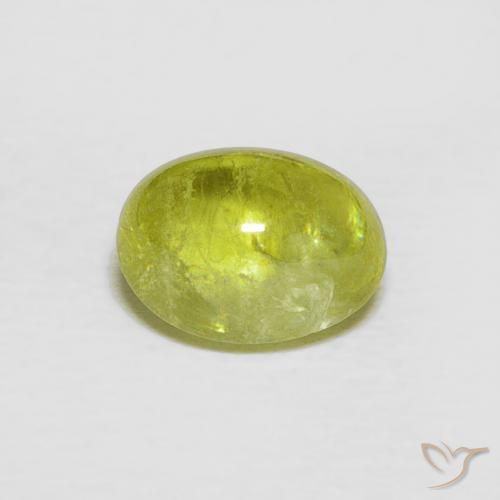 1.59ct Natürlicher Warmes Erdgrün Sphene, Oval, Transparent