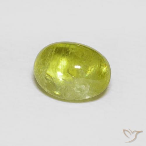 9,17 ctw natürlicher Warmes Erdgrün Sphene, Oval, Transparent