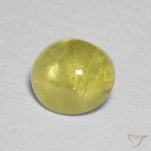 9,17 ctw natürlicher Goldgrün Braun Sphene, Oval, Transparent