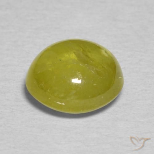 9,17 ctw natürlicher Warmes Waldgrün Sphene, Oval, Lichtdurchlässig