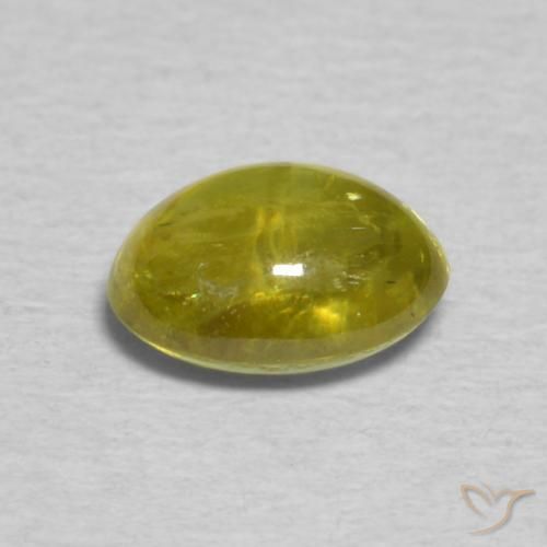 9,17 ctw natürlicher Warmes Erdgrün Sphene, Oval, Transparent