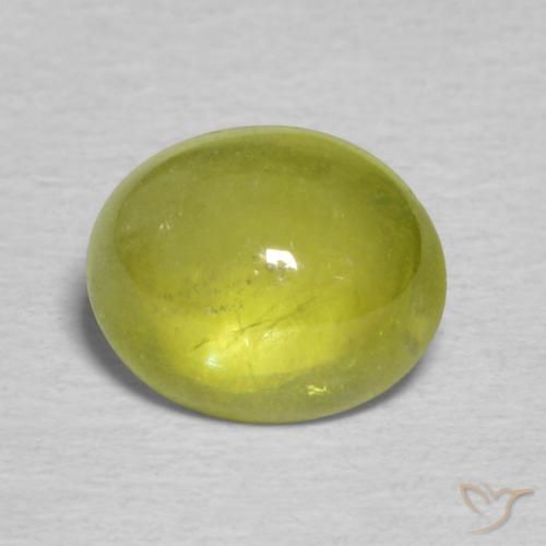1.63ct Natürlicher gelblich-grün Sphene, Oval, Transparent