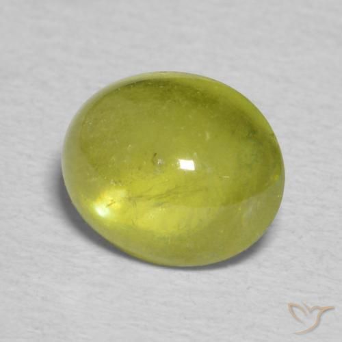 9,17 ctw natürlicher gelblich-grün Sphene, Oval, Transparent