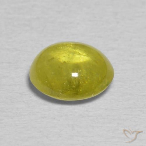 9,17 ctw natürlicher Warmes Erdgrün Sphene, Oval, Transparent