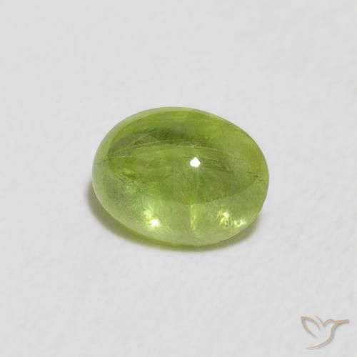 9,17 ctw natürlicher hellgrün Sphene, Oval, Transparent
