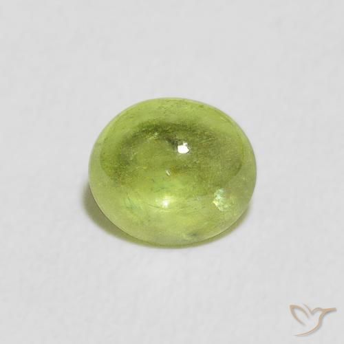 0.80ct Natürlicher gelblich-grün Sphene, Oval, Transparent