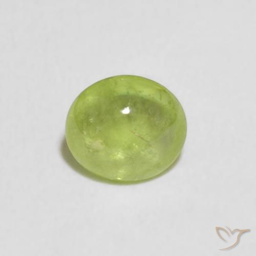 0.78ct Natürlicher Mittelgrün Sphene, Oval, Transparent