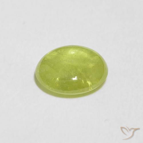 9,17 ctw natürlicher Lebendiges grün Sphene, Oval, Transparent