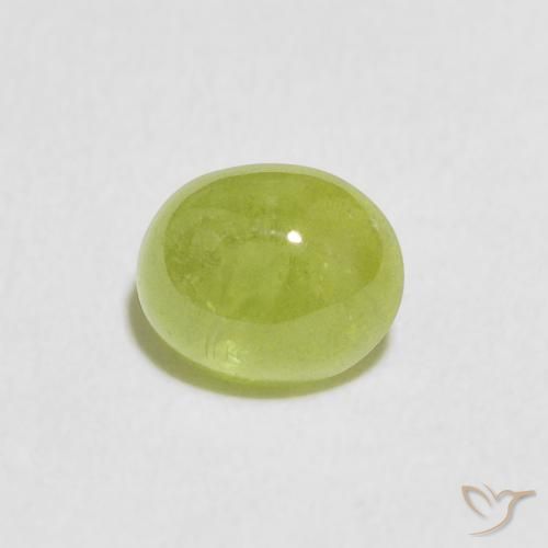 1.18ct Natürlicher Mittelgrün Sphene, Oval, Transparent