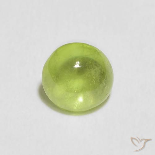 0.97ct Natürlicher Mittelgrün Sphene, Runden, Transparent
