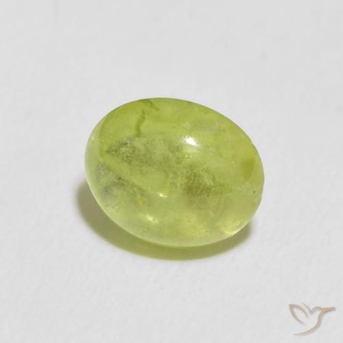 9,17 ctw natürlicher Mittelgrün Sphene, Oval, Transparent