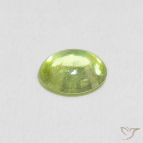 9,17 ctw natürlicher Leichtes lebendiges Grün Sphene, Oval, Transparent