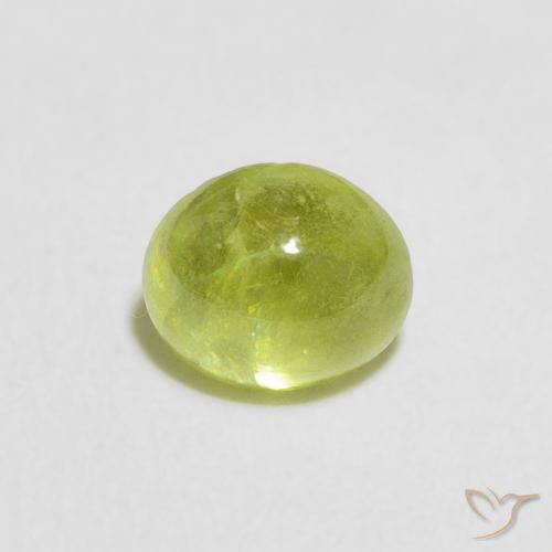 1.23ct Natürlicher Mittelgrün Sphene, Oval, Transparent