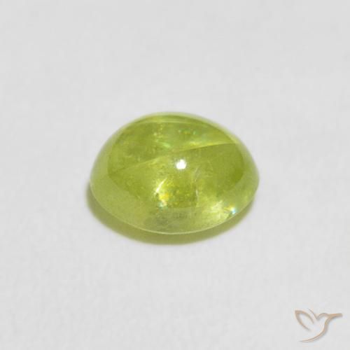 9,17 ctw natürlicher Mittelgrün Sphene, Oval, Transparent