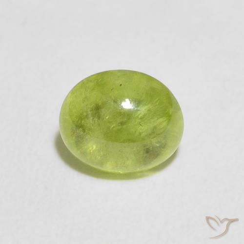 0.65ct Natürlicher Mittelgrün Sphene, Oval, Transparent