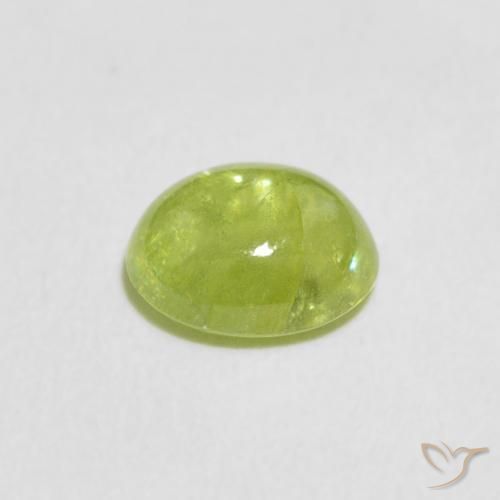 9,17 ctw natürlicher Mittelgrün Sphene, Oval, Transparent