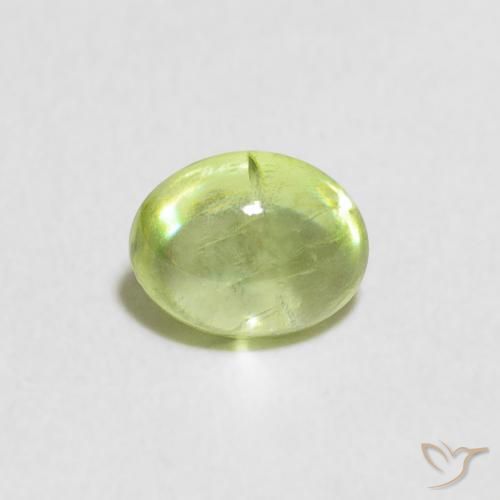 0.88ct Natürlicher limettengrün Sphene, Oval, Transparent