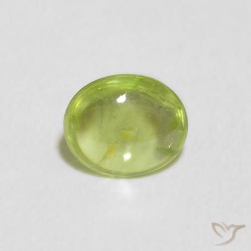 0.68ct Natürlicher Mittelgrün Sphene, Oval, Transparent