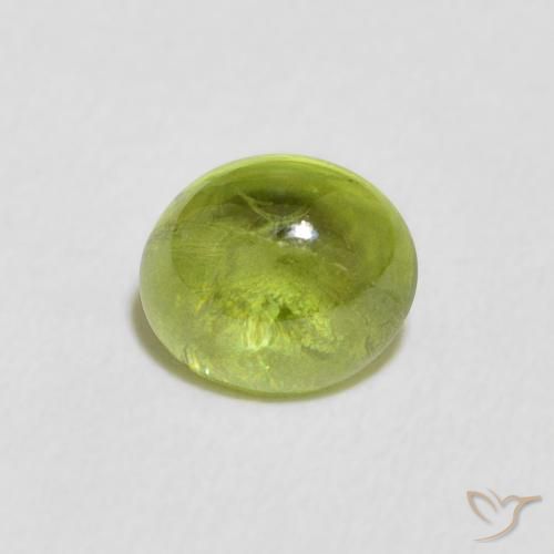 1.23ct Natürlicher hellgrün Sphene, Oval, Transparent