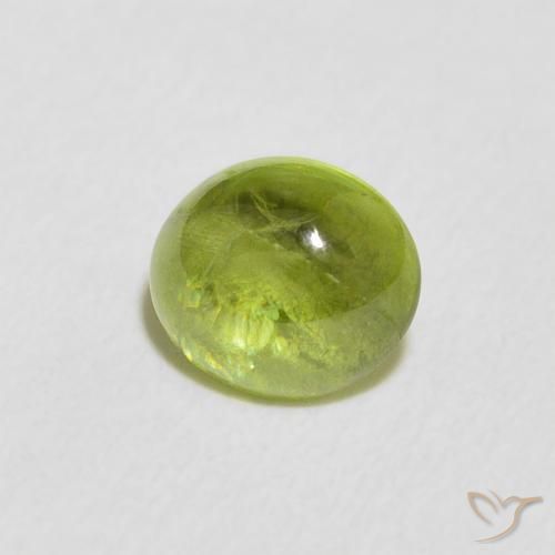 9,17 ctw natürlicher hellgrün Sphene, Oval, Transparent