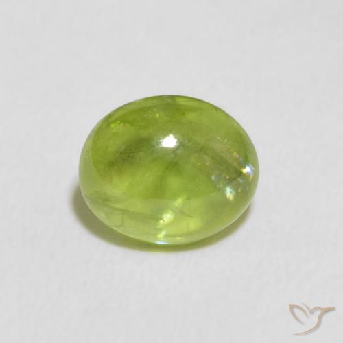 1.52ct Natürlicher gelblich-grün Sphene, Oval, Transparent