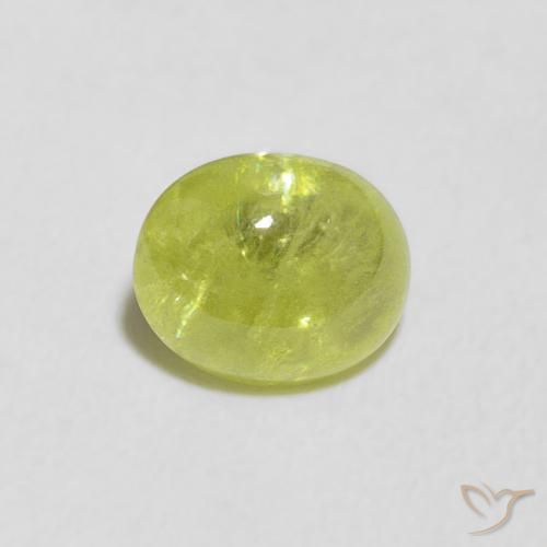 1.23ct Natürlicher Lebendiges grün Sphene, Oval, Transparent