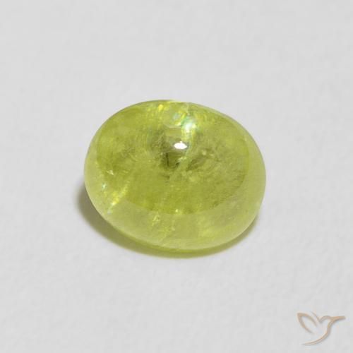 9,17 ctw natürlicher Lebendiges grün Sphene, Oval, Transparent