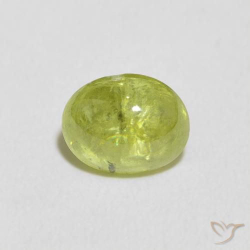 1.06ct Natürlicher Helles Erdgrün Sphene, Oval, Transparent