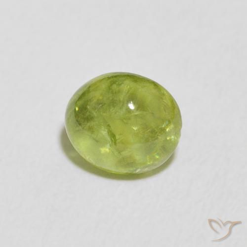 9,17 ctw natürlicher hellgrün Sphene, Oval, Transparent