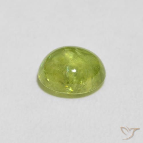 9,17 ctw natürlicher hellgrün Sphene, Oval, Transparent