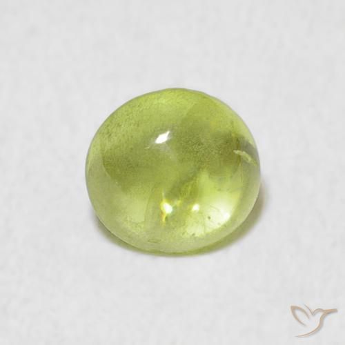 0.74ct Natürlicher limettengrün Sphene, Oval, Transparent