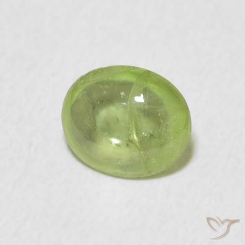9,17 ctw natürlicher hellgrün Sphene, Oval, Transparent