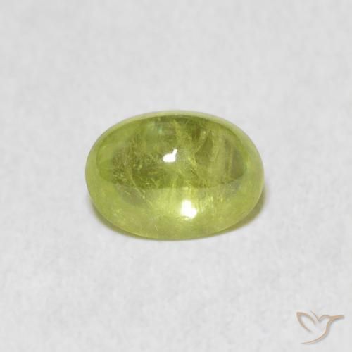 1.40ct Natürlicher limettengrün Sphene, Oval, Transparent