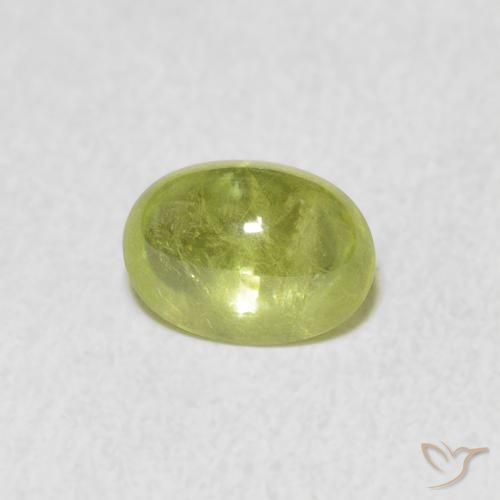 9,17 ctw natürlicher limettengrün Sphene, Oval, Transparent