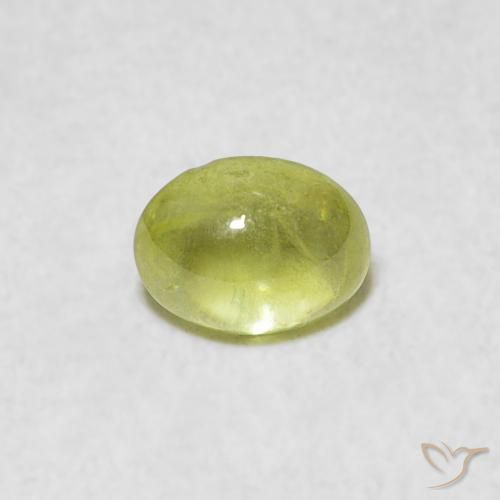 0.77ct Natürlicher limettengrün Sphene, Oval, Transparent