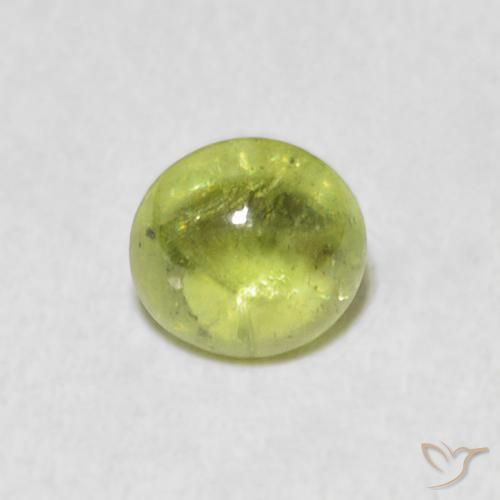 1.38ct Natürlicher limettengrün Sphene, Oval, Transparent