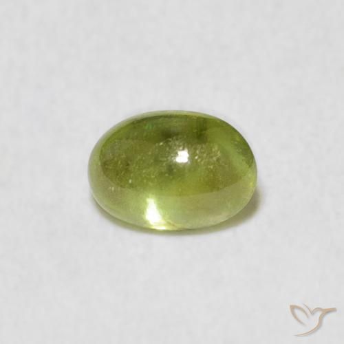 0.87ct Natürlicher gelblich-grün Sphene, Oval, Transparent