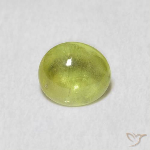1.00ct Natürlicher limettengrün Sphene, Oval, Transparent