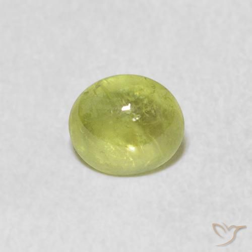 0.91ct Natürlicher limettengrün Sphene, Oval, Transparent