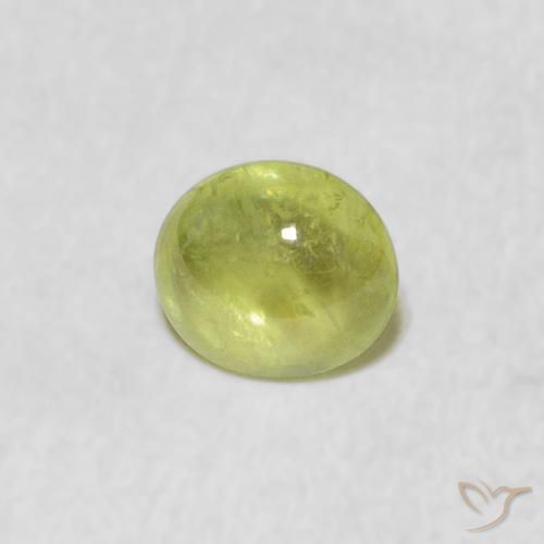 9,17 ctw natürlicher limettengrün Sphene, Oval, Transparent
