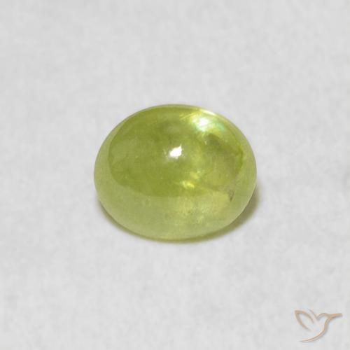 0.84ct Natürlicher limettengrün Sphene, Oval, Transparent