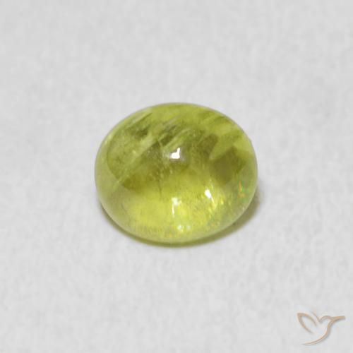 1.22ct Natürlicher limettengrün Sphene, Oval, Transparent