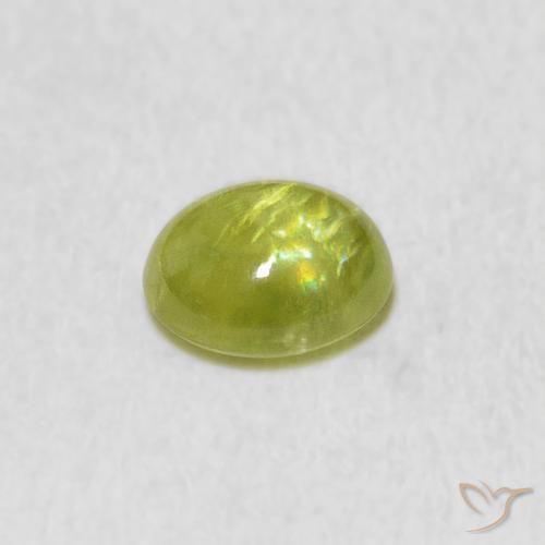 9,17 ctw natürlicher limettengrün Sphene, Oval, Transparent