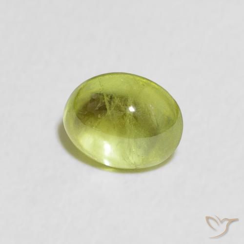 9,17 ctw natürlicher Olivgrün Sphene, Oval, Transparent
