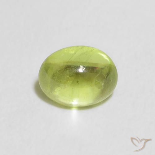0.91ct Natürlicher hellgrün Sphene, Oval, Transparent