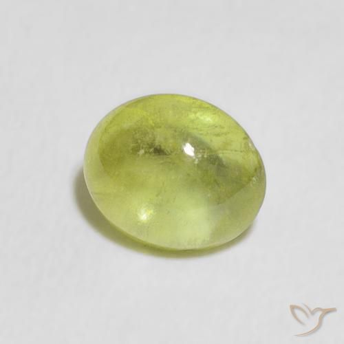 9,17 ctw natürlicher hellgrün Sphene, Oval, Transparent