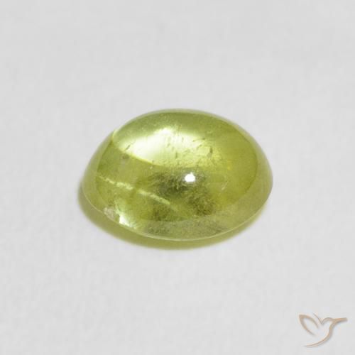 9,17 ctw natürlicher hellgrün Sphene, Oval, Transparent