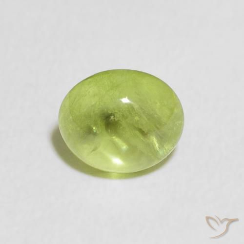 1.07ct Natürlicher Lebendiges Gelbgrün Sphene, Oval, Transparent