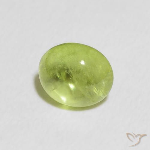 9,17 ctw natürlicher Lebendiges Gelbgrün Sphene, Oval, Transparent